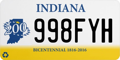 IN license plate 998FYH