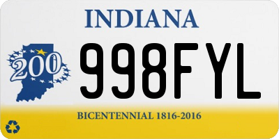 IN license plate 998FYL