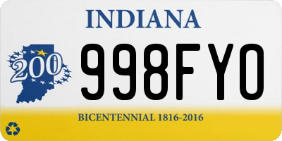 IN license plate 998FYO