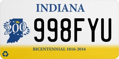 IN license plate 998FYU