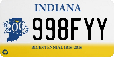 IN license plate 998FYY