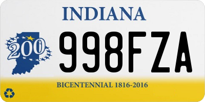 IN license plate 998FZA