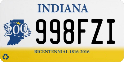 IN license plate 998FZI