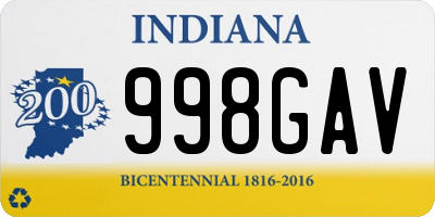 IN license plate 998GAV