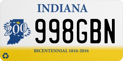 IN license plate 998GBN