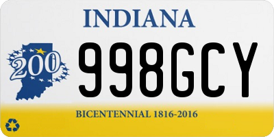 IN license plate 998GCY