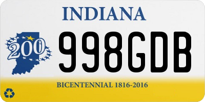 IN license plate 998GDB