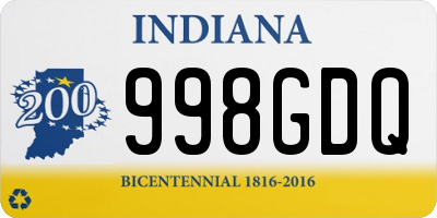 IN license plate 998GDQ