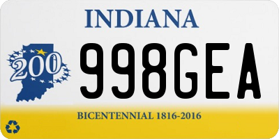 IN license plate 998GEA