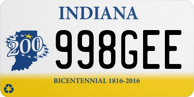 IN license plate 998GEE