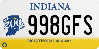 IN license plate 998GFS