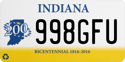 IN license plate 998GFU