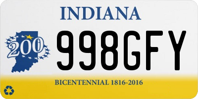 IN license plate 998GFY