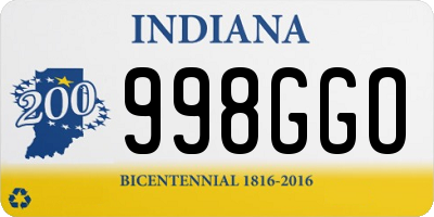 IN license plate 998GGO