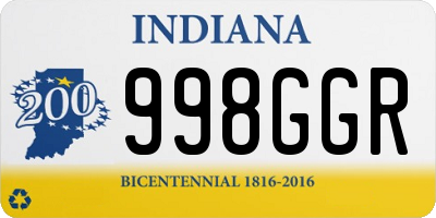 IN license plate 998GGR