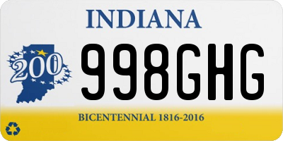 IN license plate 998GHG