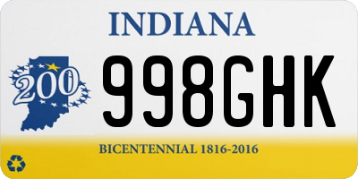 IN license plate 998GHK