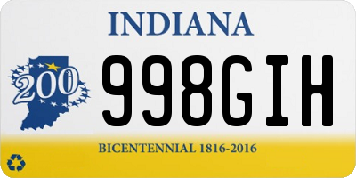 IN license plate 998GIH