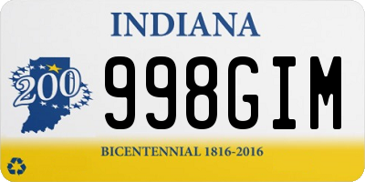 IN license plate 998GIM