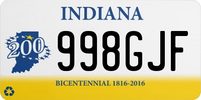 IN license plate 998GJF