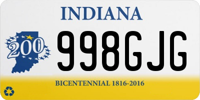 IN license plate 998GJG