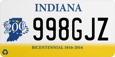 IN license plate 998GJZ