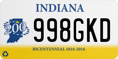 IN license plate 998GKD