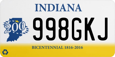 IN license plate 998GKJ