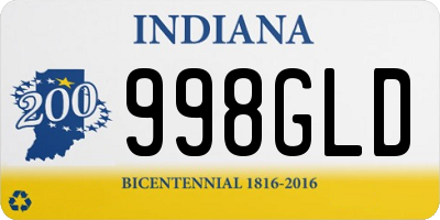 IN license plate 998GLD