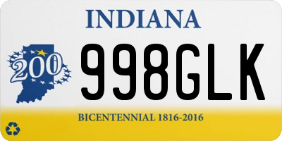 IN license plate 998GLK