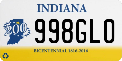 IN license plate 998GLO