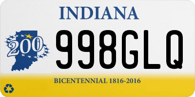 IN license plate 998GLQ