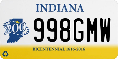 IN license plate 998GMW