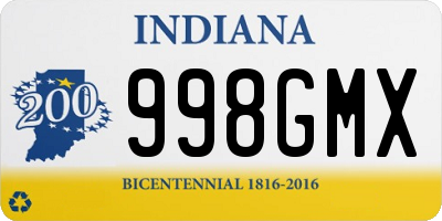 IN license plate 998GMX