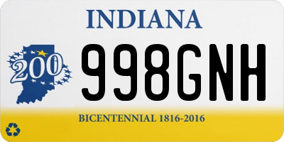 IN license plate 998GNH