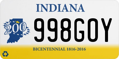 IN license plate 998GOY