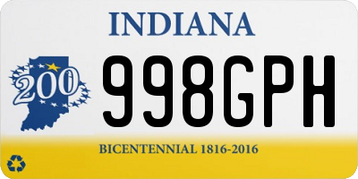 IN license plate 998GPH
