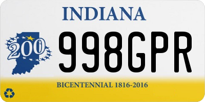 IN license plate 998GPR