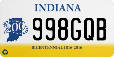 IN license plate 998GQB