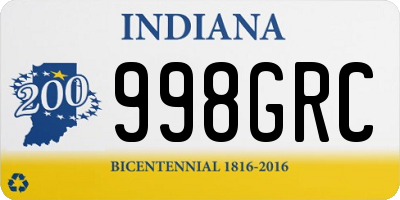 IN license plate 998GRC
