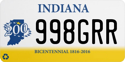 IN license plate 998GRR