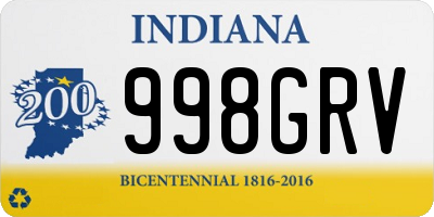 IN license plate 998GRV