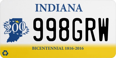 IN license plate 998GRW