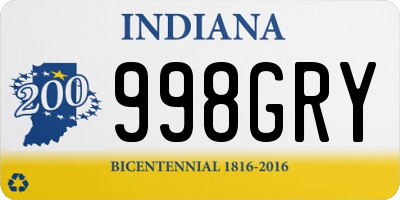 IN license plate 998GRY