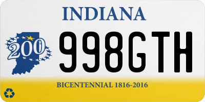 IN license plate 998GTH