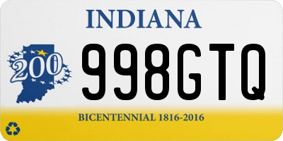 IN license plate 998GTQ