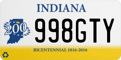 IN license plate 998GTY