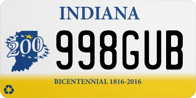 IN license plate 998GUB