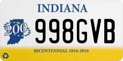 IN license plate 998GVB