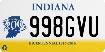 IN license plate 998GVU